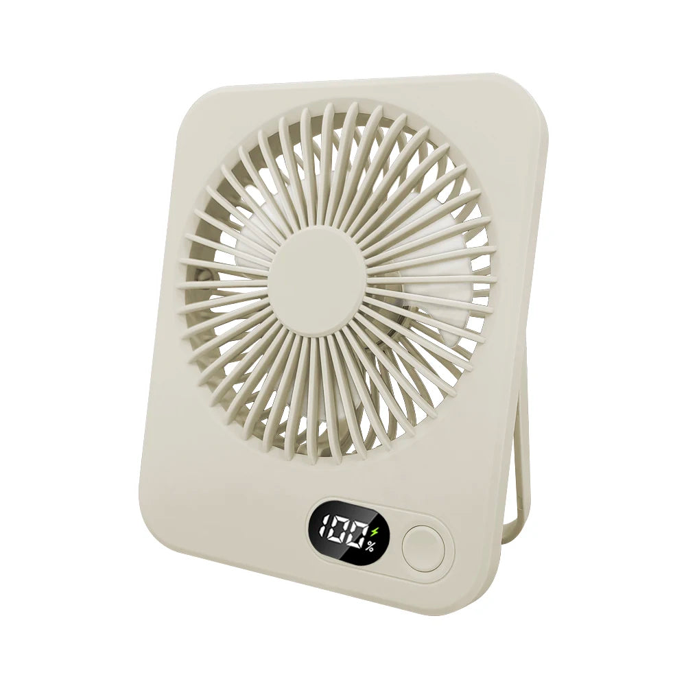Wiederaufladbarer Tischventilator mit LED-Display & 5 Stufen