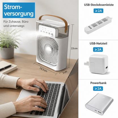 Coolvento Mini-Luftkühler mit Ventilator für Zuhause & Büro