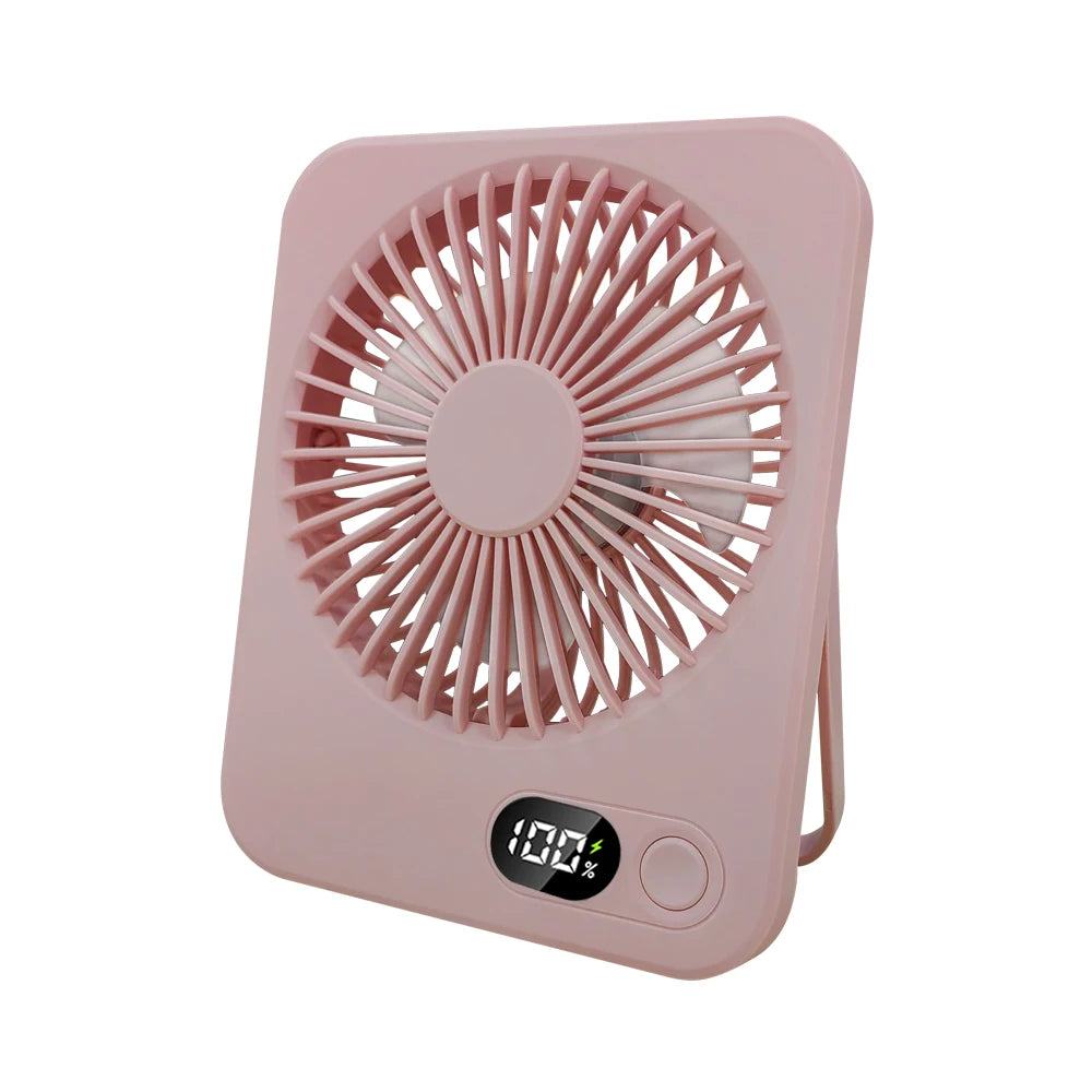 Wiederaufladbarer Tischventilator mit LED-Display & 5 Stufen